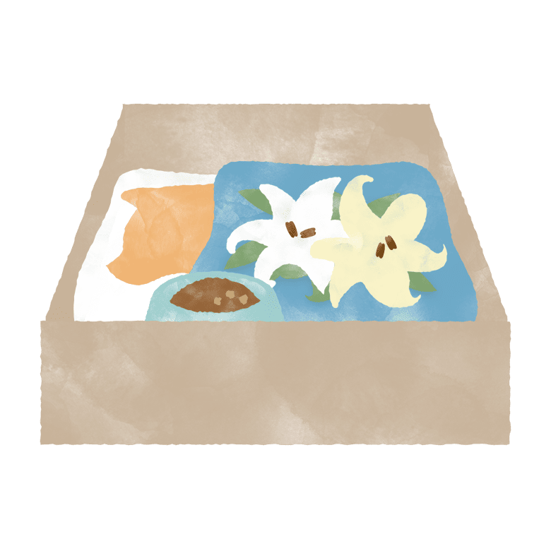 静かな場所に寝かせてあげてください